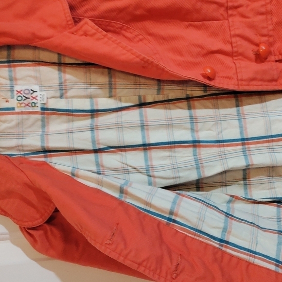Roxy midi length jacket coat orange peach color medium - Picture 3 of 7